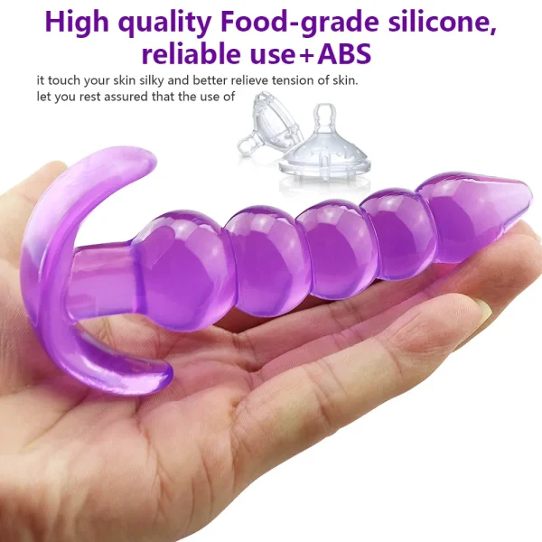 Soft Silicone Anal Plugs Anal Beads Dildo Butt Plug Prostate Massage Unisex Sexy Stopper Adult Sex Toy for Men Women Adult Games - Image 2