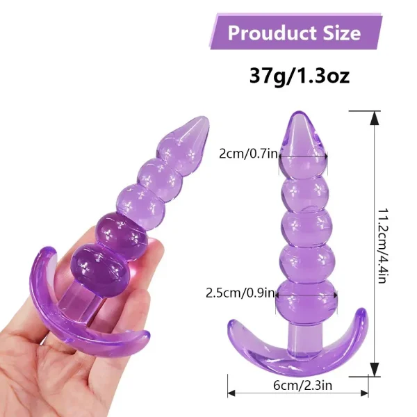 Soft Silicone Anal Plugs Anal Beads Dildo Butt Plug Prostate Massage Unisex Sexy Stopper Adult Sex Toy for Men Women Adult Games - Image 5