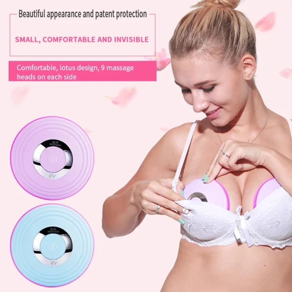 Xijis Wireless Breast Massager – Breast Lump Prevention, Sagging, Breast Enlargement, Health Lift Machine, Body Cups