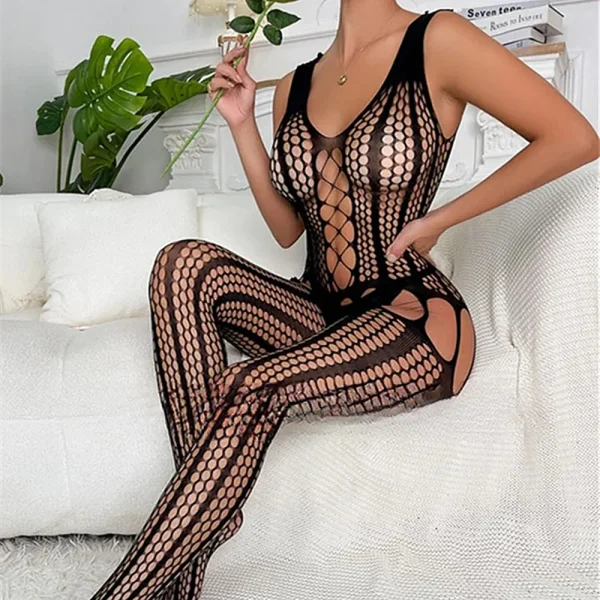 Sexy Lingerie Men Body Underwear One Pieces Fishnet Bodysuit Hollow Out Bodystockings Erotic Lingerie Porno Costumes - Image 4