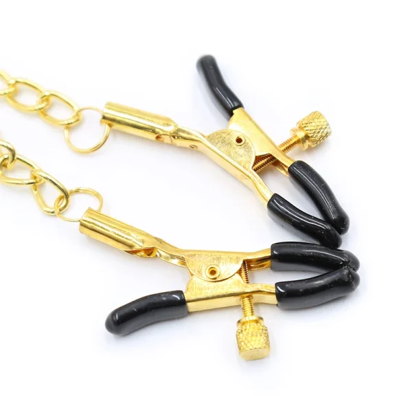 New Metal Nipple Clitoris Clamps with Long Chain Restraint Stimulate Breast Nipple Clips BDSM Bondage Sex Toys for Adults Female - Image 4