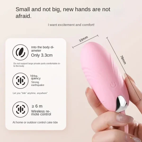 10-Speed Vibrating Egg-Jumping Vibrator Vaginal Clitoris G-Point Anal Stimulator Wireless Remote Control Waterproof Sex Toys - Image 6