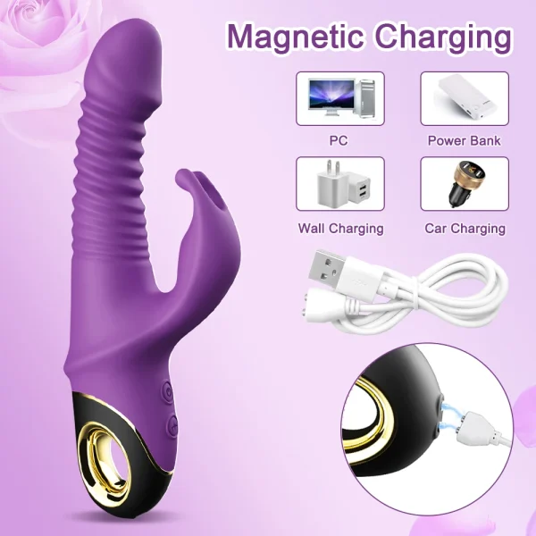 Rabbit Thrusting Vibrator Automatic Telescopic G-Spot Clitoris Stimulator Female Masturbation Sex Toys For Women Adults - Image 3