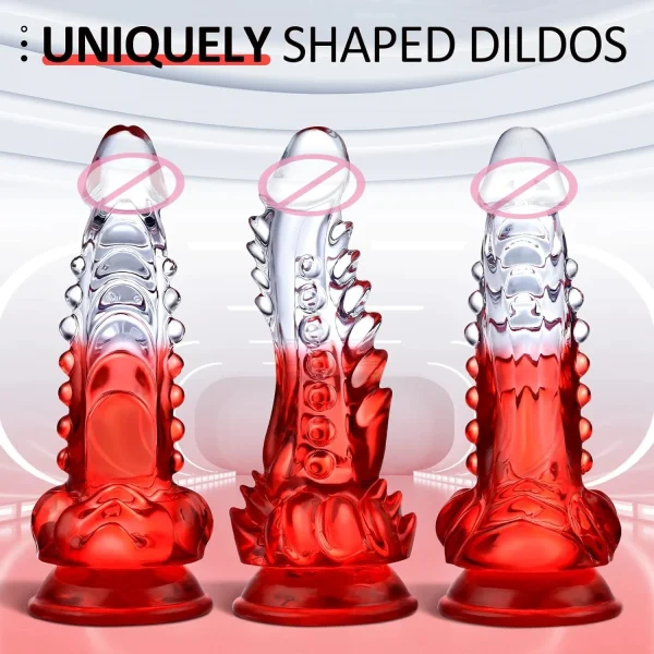 Clear Monster DildosRealistic G-spot huge Dildo with Suction Cup Huge Monster Penis, Big Dildo Adult Sex Toys for Women - Image 4