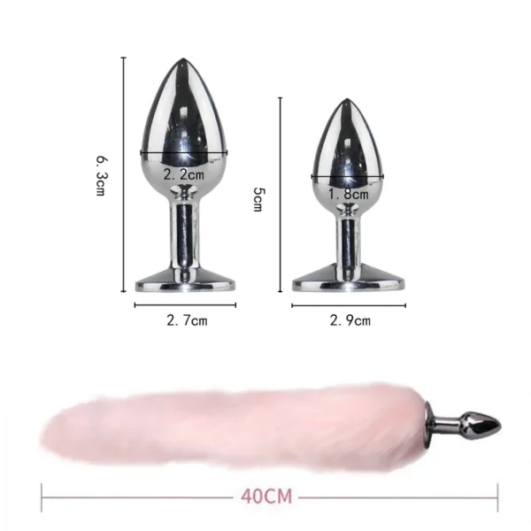 Small 1.8/2.2cm Fox Tail Sex Toys Anal Plug Role-playing Adult Game Couple Training Rabbit Tail Butt Plug Anal Toys for Couple - Image 5