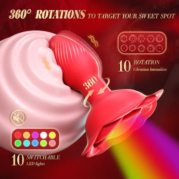 360° Rotation Vibrating Butt Plug Prostate Massager Remote Control Anal Vibrator Anal Plug with LED Anus Sex Toy for Man Gay - Image 2