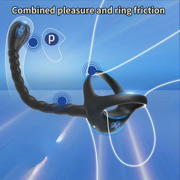 APP Remote Penis Ring Anal Plug Vibrators For Men Cock Ring Delay Exerciser Prostate Stimulator Massager Adult Sex Toys for Men - Image 4