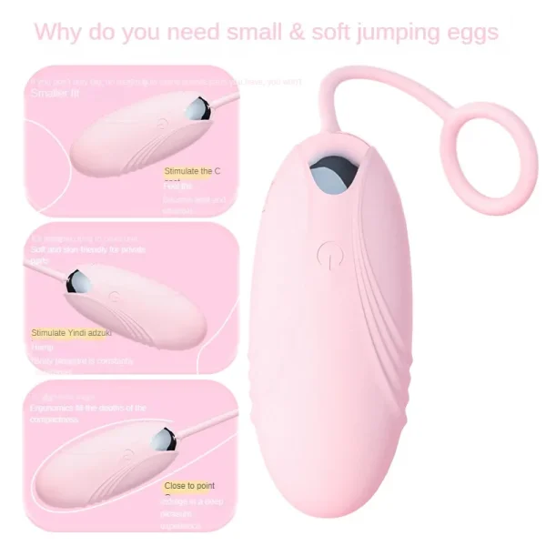 10-Speed Vibrating Egg-Jumping Vibrator Vaginal Clitoris G-Point Anal Stimulator Wireless Remote Control Waterproof Sex Toys - Image 2