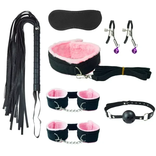 Fetish BDSM Bondage Erotic Toy slave Sex Toys For Women Handcuffs Whip Binding Anal Plug Vibrator Couple Sexy Tool 18 bdsm - Image 5