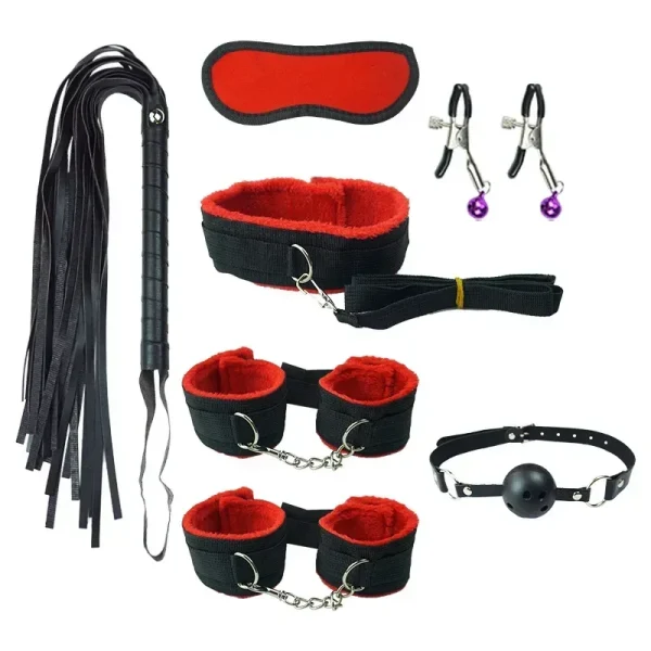 Fetish BDSM Bondage Erotic Toy slave Sex Toys For Women Handcuffs Whip Binding Anal Plug Vibrator Couple Sexy Tool 18 bdsm - Image 3