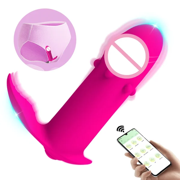 Wearable Dildo Vibrators APP Bluetooth Control Clitoral G Spot Stimulator 10 Modes Vagina Orgasm Masturbator Sex Toys for Women