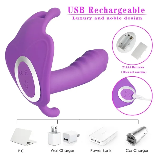 Women's Dildo Butterfly Vibrator Sex Toys for Women APP Remote Control Bluetooth Sexy Dildo Female Vibrators for Women - Image 6