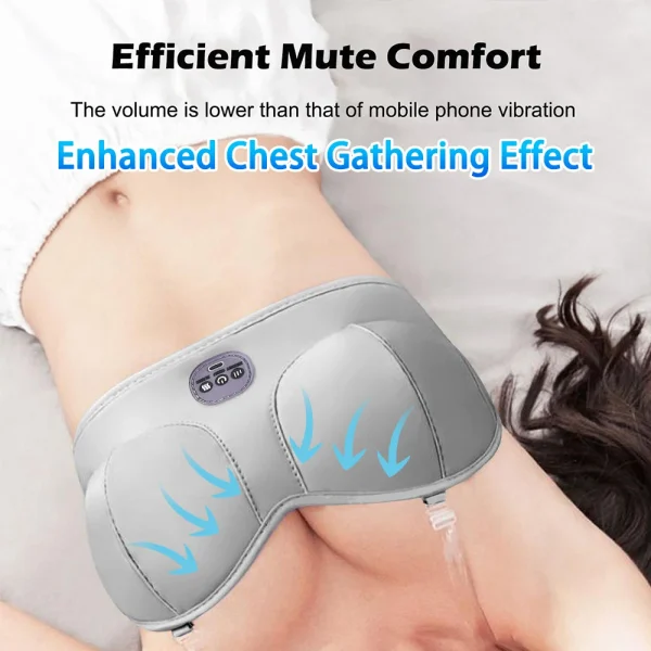 Xijis Electric Breast Massager – Smart Vibration Heating, Hot Compress Stimulator, Chest Shaping and Relaxing Breast Care Massage Bra - Image 2