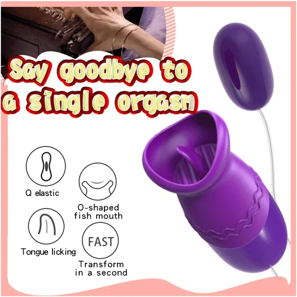 Tongue Oral Licking Bullet Vibrator USB Vibrating Egg G-spot Vagina Ball Massage Clitoris Stimulator Sex Toys for Women Sex Shop - Image 2