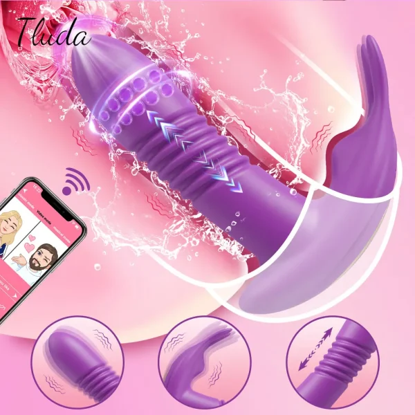 APP Control Thrusting Vagina Panties Vibrator for Women Wearable Clit Stimulator G-Spot Vibrator Masturbation Sex Toy for Women