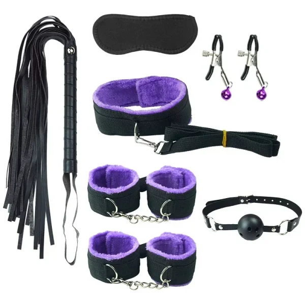 Fetish BDSM Bondage Erotic Toy slave Sex Toys For Women Handcuffs Whip Binding Anal Plug Vibrator Couple Sexy Tool 18 bdsm - Image 6