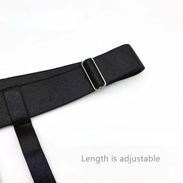 Black Simplicity Sexy Garter Belt for Women Thigh High Stockings Adjustable Elastic Leg Sock Suspenders Belt 4/6 Metal Clips - Image 6