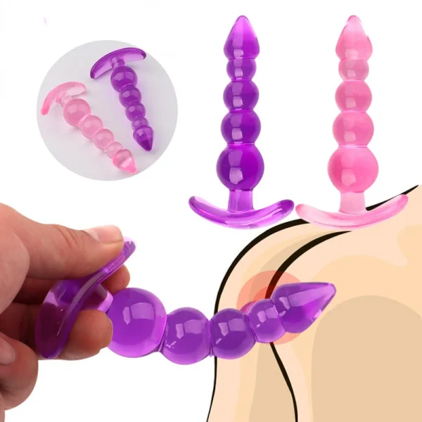 Soft Silicone Anal Plugs Anal Beads Dildo Butt Plug Prostate Massage Unisex Sexy Stopper Adult Sex Toy for Men Women Adult Games