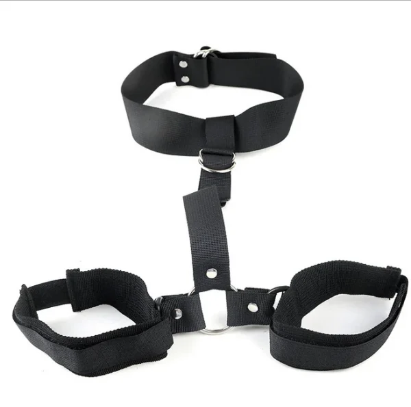 Adult Games Erotic Sex Toys Woman BDSM Fetish Behind Back Handcuffs Collar Body Bondage Kit Adjustable SM Collar Wrist Sex Tool - Image 3