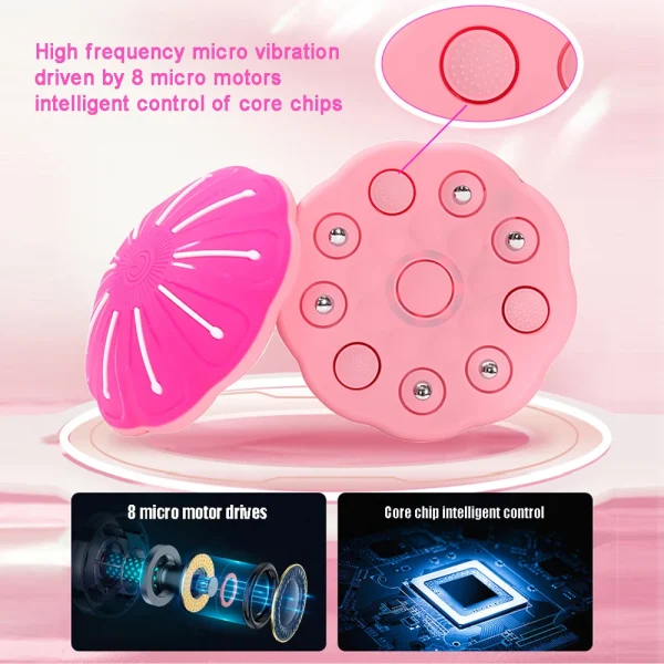 Xijis EMS Electric Breast Massager – Breast Enhancement Instrument, Vibration Hot Compress, Chest Pump, Red and Blue Light Therapy - Image 5