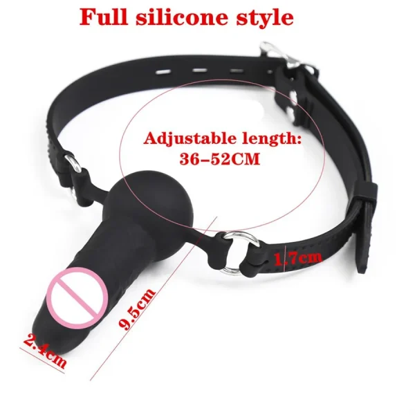 2 Style Open Mouth Dildo Gag Sex Toys For Couple Women Sexy Games Slave Bondage Strap On Penis Oral Erotic Adult Game BDSM - Image 2