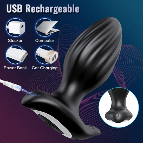 Anal Plug Sex Toy Bullet Vibrator Gay Prostate Wearable Trainer Butt Plug Silicone Dildo Swing Anal Plug Unisex Adult product - Image 2