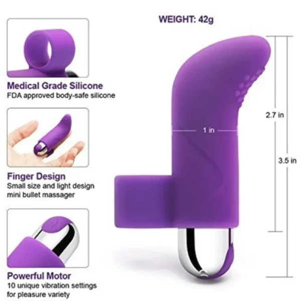 10 Modes Finger Vibrator Clitoris Massage G Spot Stimulation Rechargeable Vibrating Egg Sex Toys For Women Masturbation - Image 3